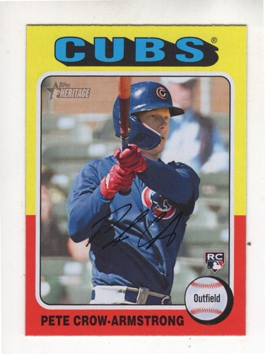 2024 TOPPS HERITAGE PETE CROW-ARMSTRONG ROOKIE RC #177
