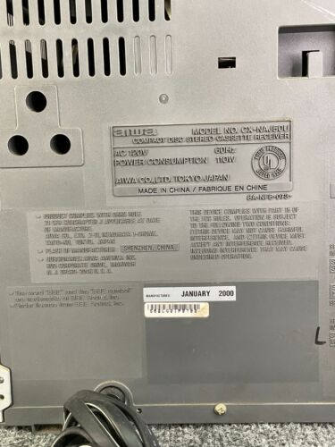 Aiwa Compact Disc Stereo Cassette Receiver CX-NAJ50 W/ Detachable Speakers Pair - Picture 18 of 22