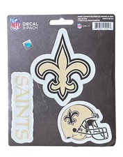 New NFL New Orleans Saints Vinyl Die-Cut Decal Stickers 3-Pack Made in USA