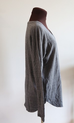 ATHLETA Long sleeve STUDIO Scoopneck Soft Modal Knit Top shirt Heather Gray Med - Picture 2 of 4
