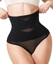 Thong Shapewear Tummy Control Panties for Women High Waisted Body Shaper Unde...