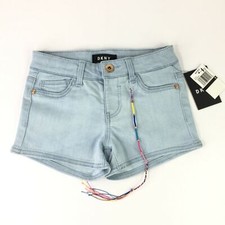 DKNY Girls Hipster Shorts Smooth Soft Stretching Girls 8 Sky Blue NEW W TAGS