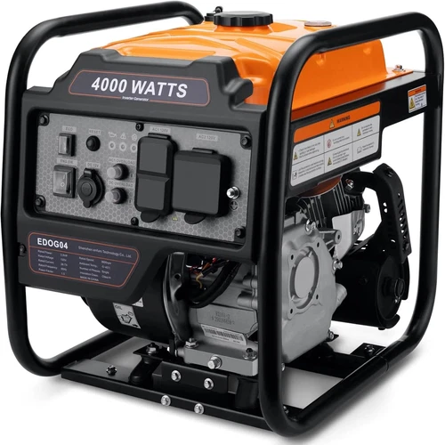 4000-Watt Gas Generator RV Ready Portable Open Frame Inverter Gas Powered Hot