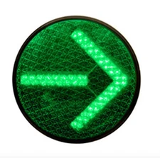 NEW! Box of 4 Dialight 432-2324-001XOD 12" Green Arrow 120V Traffic Light Module