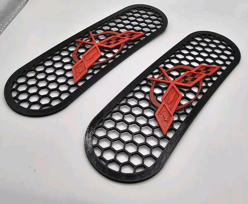 Rejillas de ventilación lateral para Chevrolet Corvette C5 cubierta de guardabarros 1997-2004 Chevy Grill Foto 3 de 3