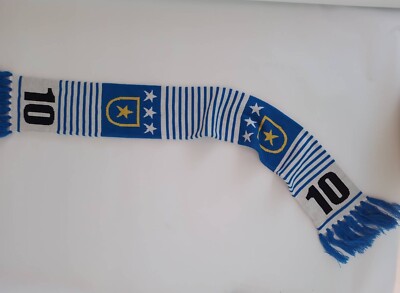 Foulard Tricoté Suède Football, Bleu Et Jaune, Supporter, Unisexe