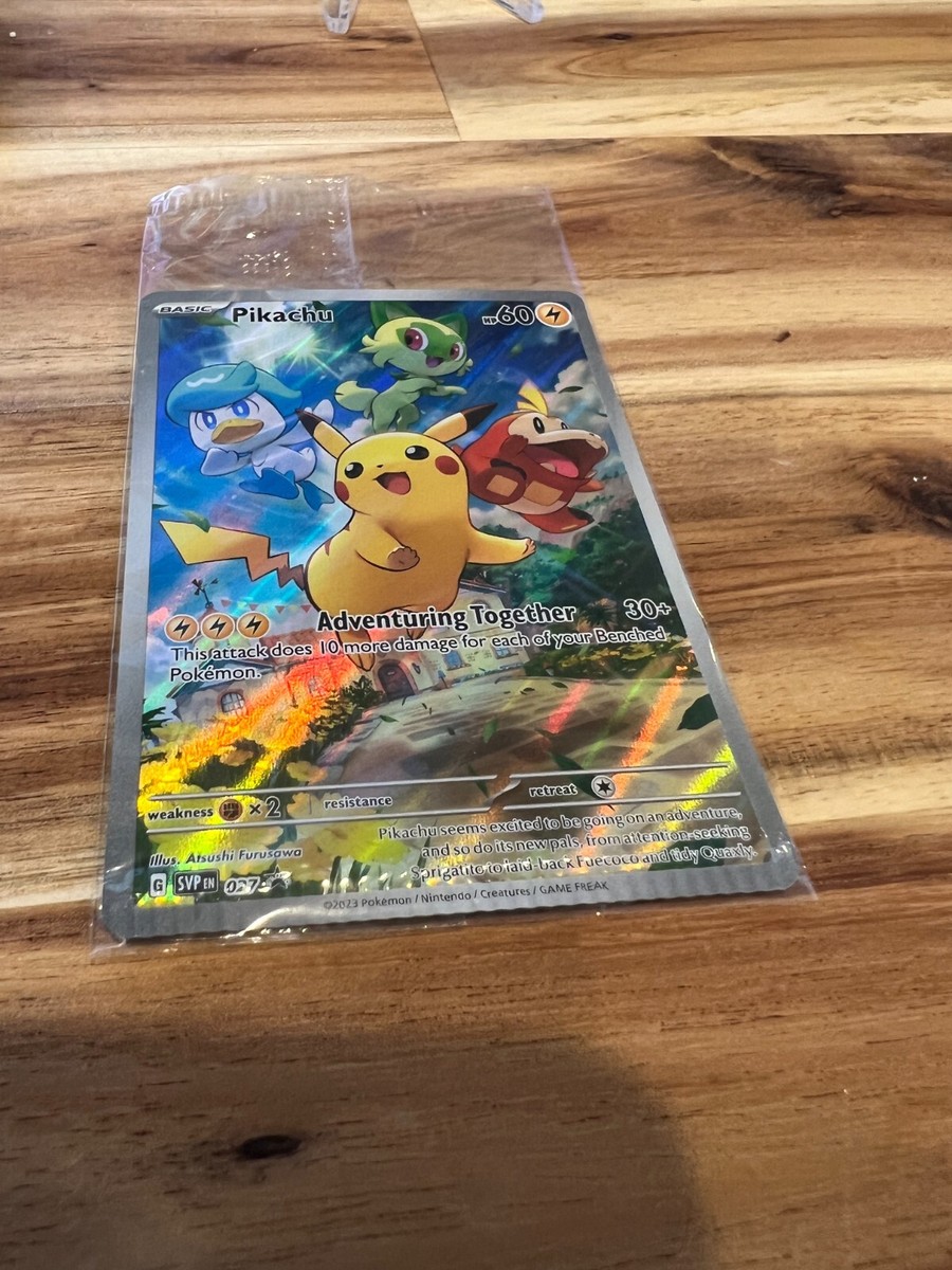 Pikachu 027 SVP, english Paldea Evolved Promo, Crimped