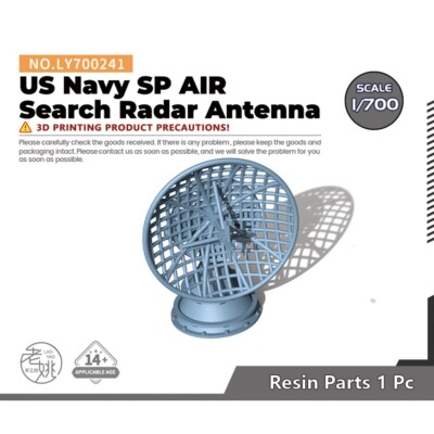 1/700 Antenne Radar SPS-49 US Navy – Résine 3D – MRY-SFW – Kit Non Peint – Modèle Statique – 17 Ans