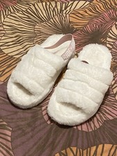Bride Strap Slippers Fur Bachelorette Party Small-Medium White Sandals Deco