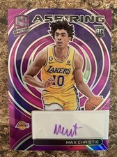 2022-23 Panini Spectra Aspiring Auto MAX CHRISTIE Purple RC # /35 COLOR MATCH