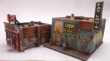 Downtown Deco HO Scale Building Specially Priced Two Kit Combo! Rat Hole + Lou's