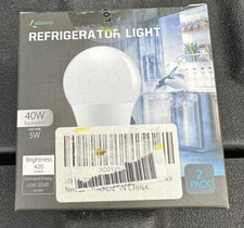 LOHAS LED Refrigerator Light Bulb, 40W Equivalent 120V A15 2 Pack