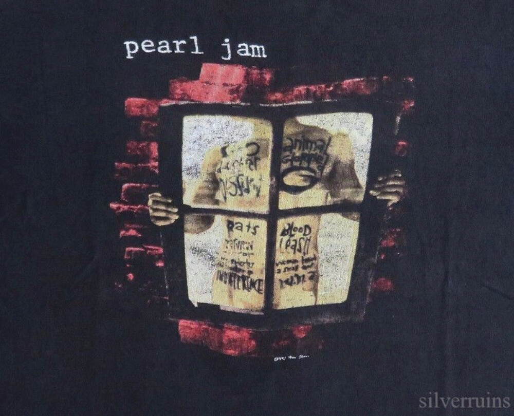 Pearl Jam Vintage T Shirt 1993 Concert Tour Window Pane 90's
