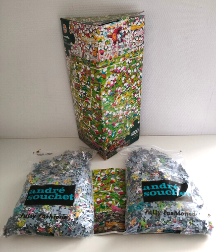 Heye Puzzle 4000 pieces Mordillo Crazy World Cup complet avec poster