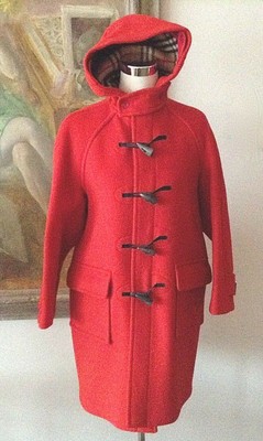 Burberry Red Duffle Coat on Sale, 60 
