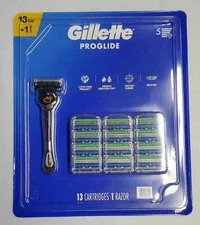 Gillette ProGlide Men's RAZOR  Handle & 13 Refill Cartridges BRAND NEW - SEALED
