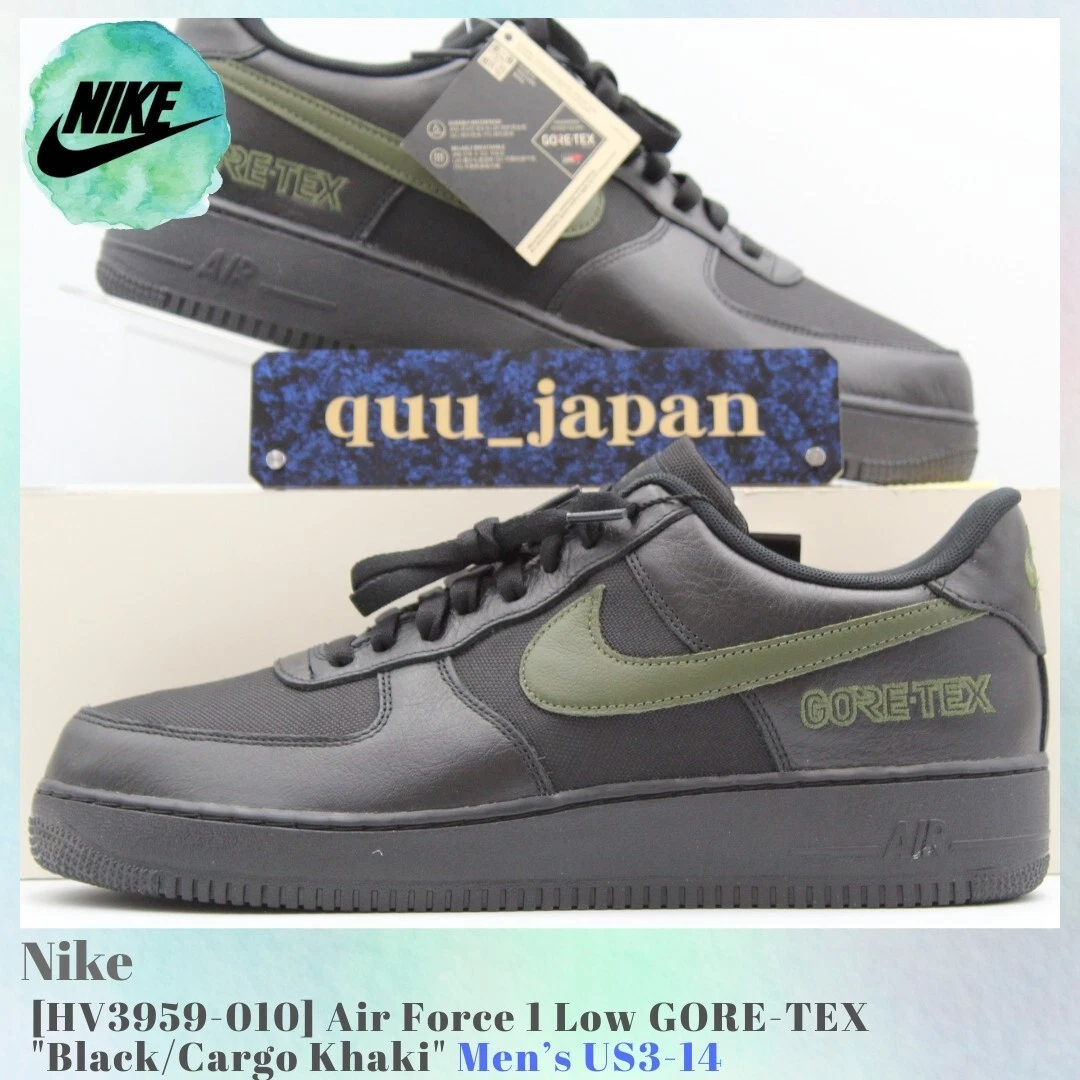 Nike Air Force 1 GORE-TEX Low Black Cargo Khaki | eBay