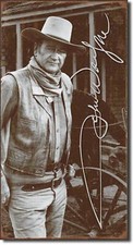 John Wayne Signature Photo Tin Sign Poster Reproduction, NEW UNUSED