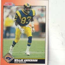 FREE  SHIPPING-MINT-1991 Score Willie Anderson #425 RAMS