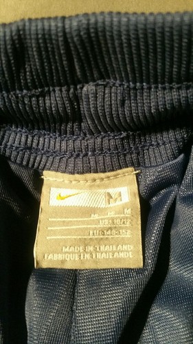 Nike Girls M Snap Leg Spell Out on Back Blue Mesh Drawstring Elastic Waist Pant - Picture 10 of 12