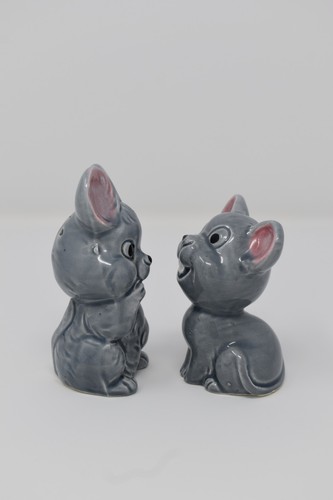 Vintage Ceramic Gray Mice Salt and Pepper Shakers from Japan 1950s - Picture 5 of 11