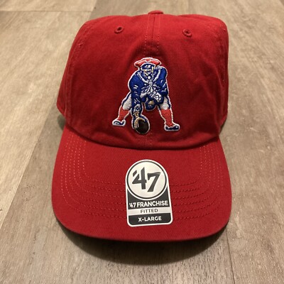 ‘47 Brand NFL New England Patriots Red Legacy Franchise Fitted Hat Cap Sz  XL