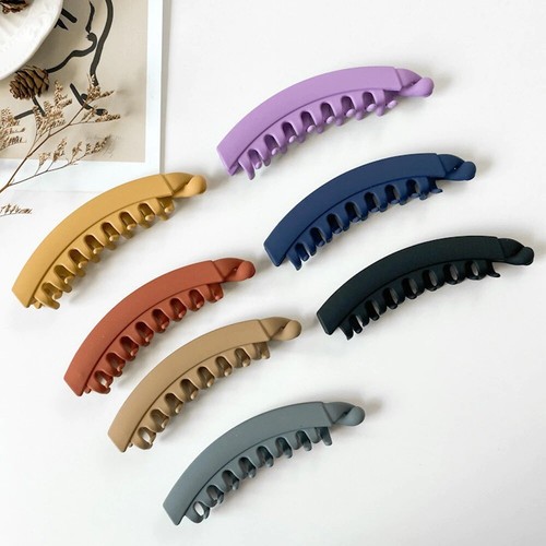 Frosted Hair Clips Banana Clip Solid Colour Women's Hair Accessory