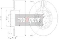 2X Maxgear 19-1838 Bremsscheibe FüR Audi