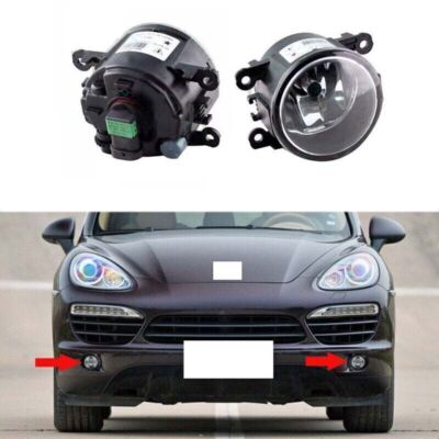2PCS Front Bumper Right Left Side Fog Light Lamps For Porsche Cayenne 2011-2017