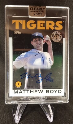 2021 Topps Clearly Authentic Autographs - Matthew Boyd - 1986 Topps Baseball