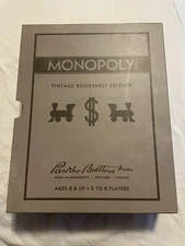 Monopoly Vintage Bookshelf Edition Deluxe Collectible Linen Book Board Game New