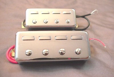 CHROME VIOLIN BASS GUITAR PICKUPS - FIDDLE BASS STYLE - PICKUP SET