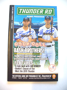 MILB - 2019 Trenton Thunder GameDay Program "Wagner & Ruta" Auto. (Vol. #4) - EX