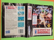 Sports Talk Baseball - Cover Art Only (Sega Genesis) Authentic