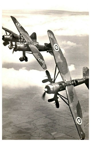 vintage photo british lysander army in formation rppc - Picture 2 of 3