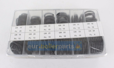 Gummi O Ring Sortiment Set, AUSSENRADIUS 13-24 GRÖßE