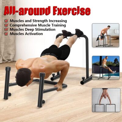 Adjustable Dip Barren Ständer Dip Station Push Up Bars Fitness Equipment 130kg