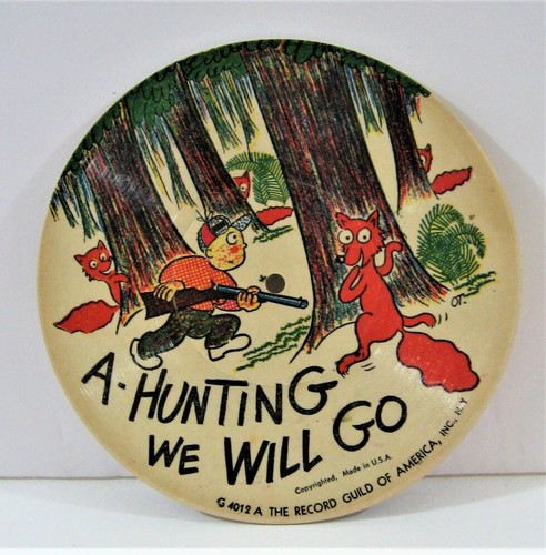 Vintage 6 1/2" Picture Record Guild of America London Bridge & Hunting We'll Go - Picture 2 of 2