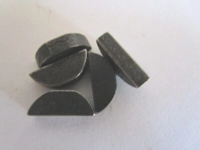 AERONAUTICAL STANDARDS AN280H404 Woodruff Key 1/8 x 1/2" Steel Key Size #3 - Lot of 5