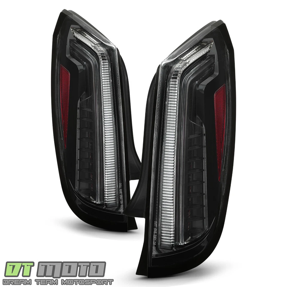 Lente transparente carcasa negra luces traseras LED para Cadillac XTS 2013-2017 izquierda+derecha Foto 2 de 4