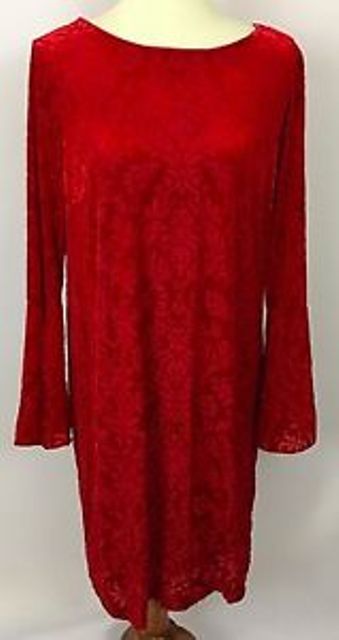 red velvet shift dress