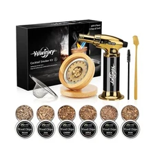 Yiiwinwy Cocktail Smoker Kit with Torch,Whiskey Smoker Kit,Bourbon/Drink/Old ...
