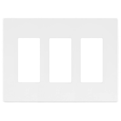 LIDER Matte Finish Triple Decorator Switch Cover, Screwless Wall Plate, MidSi...