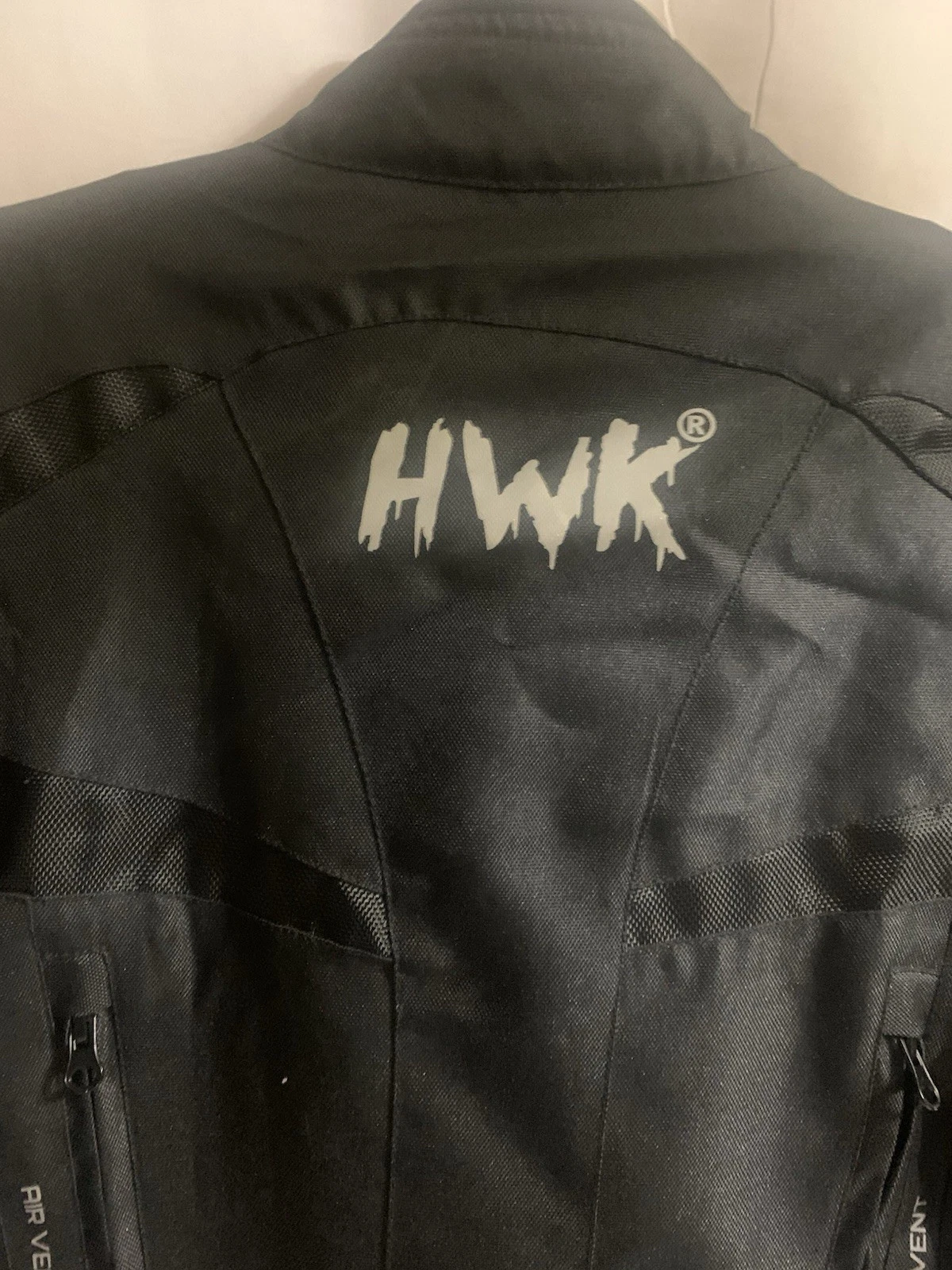 HWK Men's Black Motorcycle Jacket Zip (Pads) Ventilated Mesh Stand-Up Collar, L  image 11