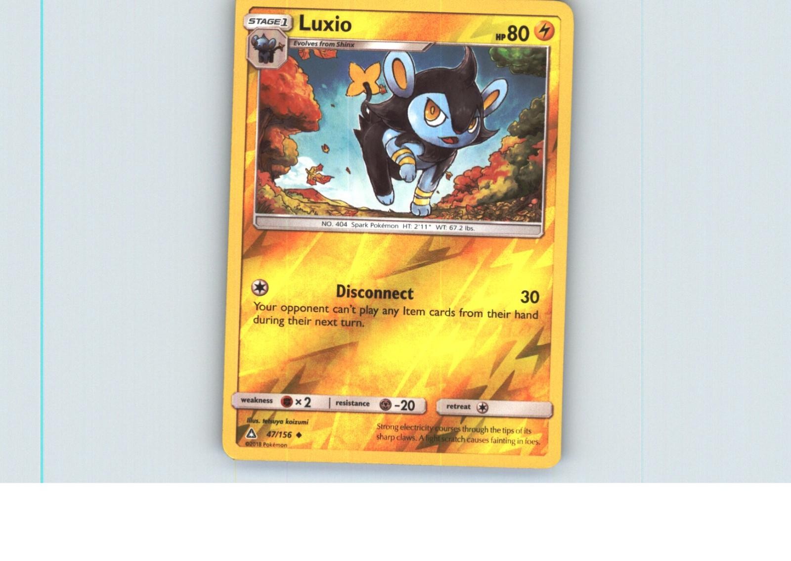 Luxio 47/156 Uncommon Ultra Prism Pokemon Reverse Holo Near Mint
