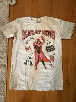 Marvel Scarlet Witch Wanda Graphic White Men's Short Sleeve Crew Neck T-Shirt M