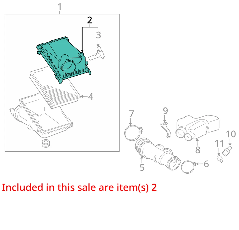 丰田 4Runner FJ 巡洋舰空气净化器过滤器盒外壳 完整 17705-31381 — 第 3/4 张图片