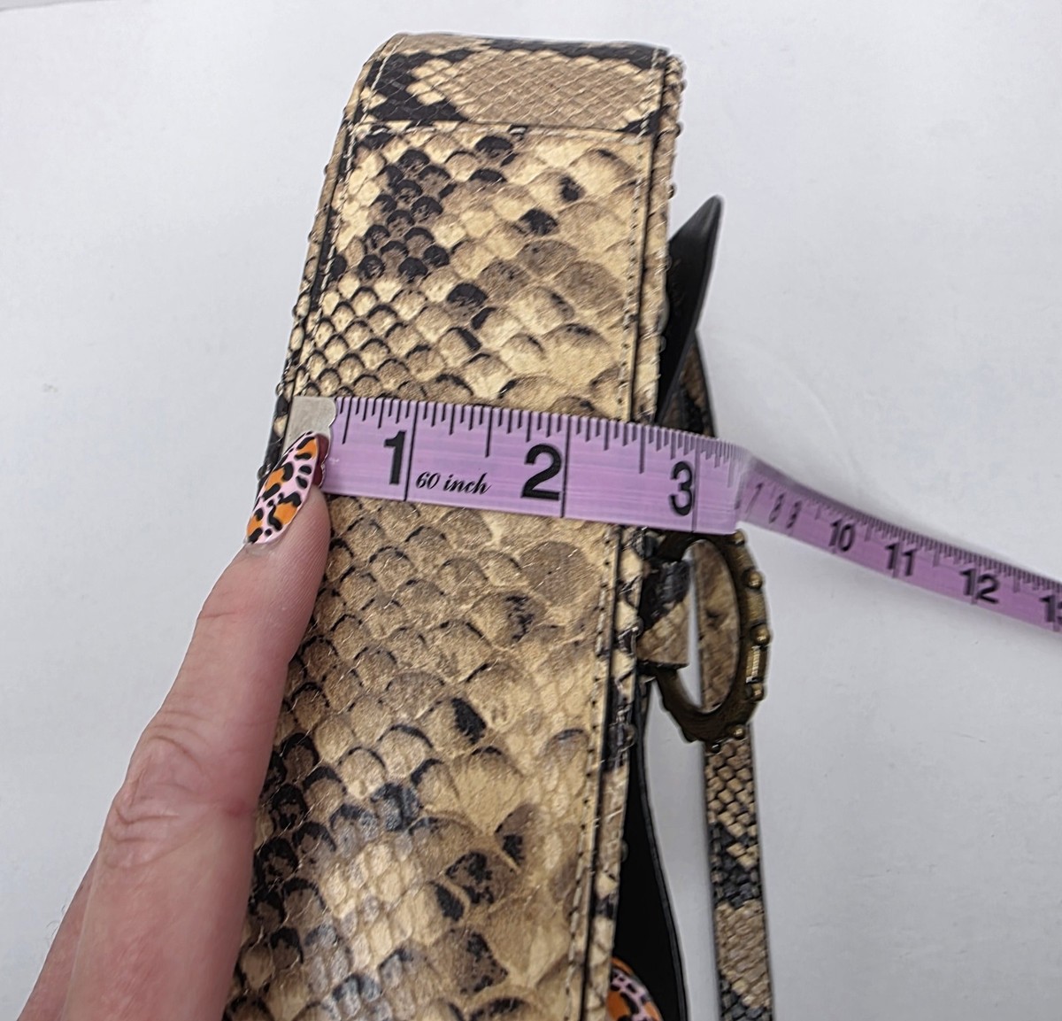 Zadig & Voltaire Kate Moss Studded Wild Snake Shoulder Bag Edgy