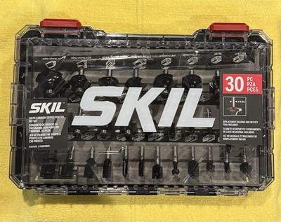 SKIL 30pc Carbide-Tipped Router Bit Set - RTB7502 Brand New FAST SHIPPING