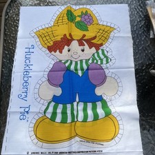 Vintage 1980s Huckleberry Pie Pillow Panel STRAWBERRY SHORTCAKE Cut N Sew 23